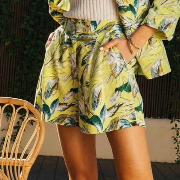 Tropical Print Shorts - Picture 1 of 3